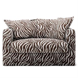 Decotique Le Grand Air Love Seat Armchair Zebra/Brown/White