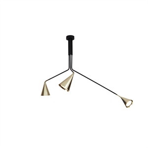 TOOY Gordon 561.13ABC Ceiling Light Matt Black/ Brushed Brass