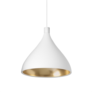 Pablo Swell Single XL Pendant Medium White/ Brass