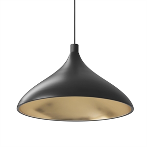 Pablo Swell Single XL Pendant Wide Black/ Brass