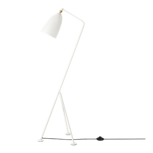 GUBI Grossman Collection Gräshoppa Floor Lamp Glossy Alabaster White