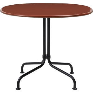 Gubi Carmel Bistro Café Table 75x75 Matt Black/Rock Red