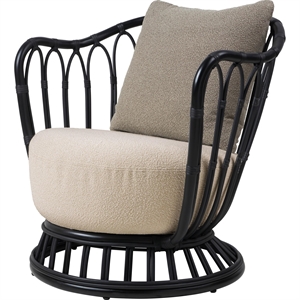 Gubi Grace Outdoor Armchair Black/Lorkey 41/Lorkey 43