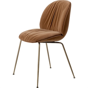 Gubi Beetle Soft Dining Chair Antique Brass/Sunday/Dedar 112