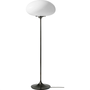 Gubi Stemlite Floor Lamp H110 Black Chrome/Opal