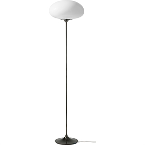 Gubi Stemlite Floor Lamp H150 Black Chrome/Opal