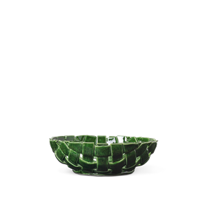 Ferm Living Plait Bowl Ø30 Emerald Green