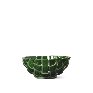 Ferm Living Plait Bowl Ø24 Emerald Green