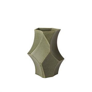 Ferm Living Cueva Vase H26 Dark Sage