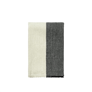 Ferm Living Pila Linen Rug 120x170 Black/Elm Green