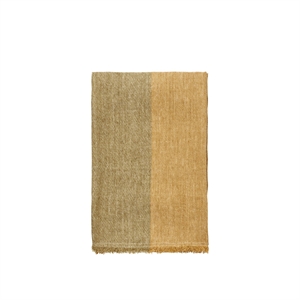 Ferm Living Pila Linen Rug 120x170 Khaki/Aged Gold