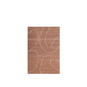 Ferm Living Gesso Rug 140x200 Terracotta/ Off White