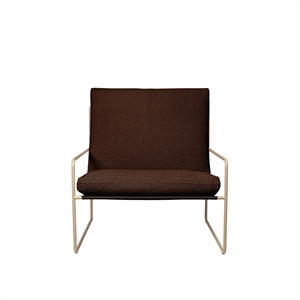 Ferm Living Desert Cushion Cover Set Pure Bouclé/Chestnut