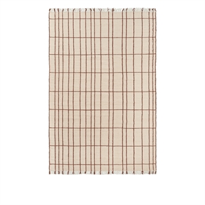 Ferm Living Sen Rug 200x300 Parchment/Chestnut