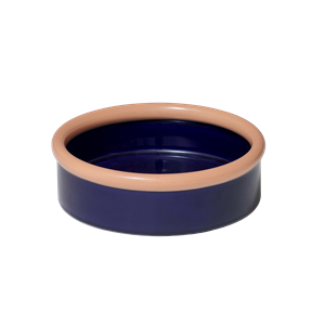 NINE ROD Ceramic Bowl Coral/ Dark Blue