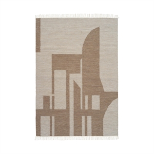 Kristina Dam Studio Contemporary Kilim Carpet Off-white/ Brown 200 cm