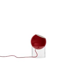 &Tradition Topan VP13 Table Lamp Topan Floor Lamp VP14 Clear Acrylic/Vermilion Red