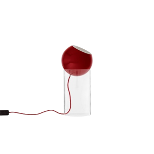 &Tradition Topan VP14 Floor Lamp Topan Floor Lamp VP14 Clear Acrylic/Vermilion Red