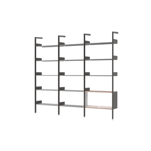 &Tradition Rombe IF1 &IF4 & IF6 Shelving Configuration H Lacquered Walnut/Anthracite