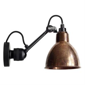 Lampe Gras N304 Wall Lamp Matt Black & Raw Copper With Cord
