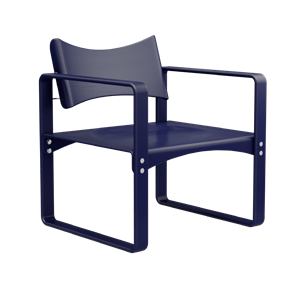 Verpan Series 270 F Dining Chair With Armrests Blue