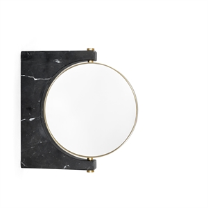 Audo Pepe Marble Mirror Wall Brass/ Nero Marquina Marble