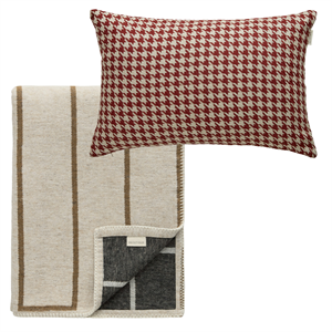 Decotique Noomi & Carmen Textile Set 1 Pillow + 1 Blanket Red/Natural/Camel