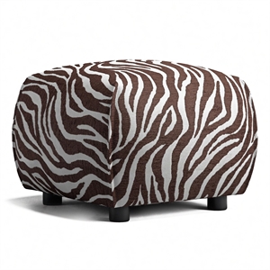 Decotique Le Petite Pouf Zebra/Brown/White