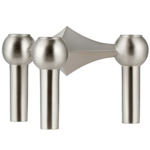 STOFF Nagel Candlestick H6.5 Brushed Chrome