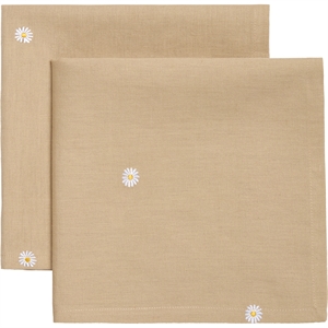 Decotique Daisy Napkin Set of 2 Beige