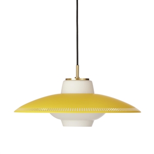 Warm Nordic Opal Shade Pendant Illuminating Yellow