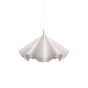Moebe Sinuate Pendant Large White/ Brass