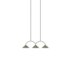 Globen Lighting Curve 3 Pendant Green