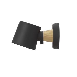 Normann Copenhagen Rise Wall Lamp Black Without Cord