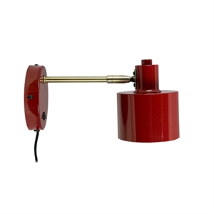 Dyberg Larsen Ocean Wall Lamp Dark Red/ Brass