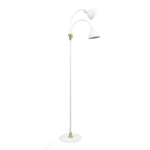 Dyberg Larsen Lilje Floor Lamp White/ Brass