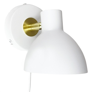 Dyberg Larsen Lilje Wall Lamp White/ Brass