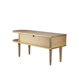FDB Furniture F24 Bench 90 cm Lacquered Oak