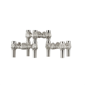 STOFF Nagel Quist Candle Holder Set of 3 Brushed Chrome