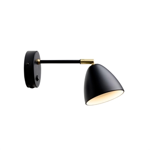 Halo Design Room Wall Lamp Black Brass