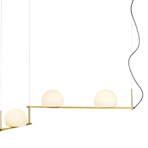 Estiluz Circ Pendant Satin Gold/ Black