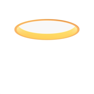 Louis Poulsen LP Circle Ceiling Light Recessed Ø26 3000K & Dali/ Switch-Dim Yellow