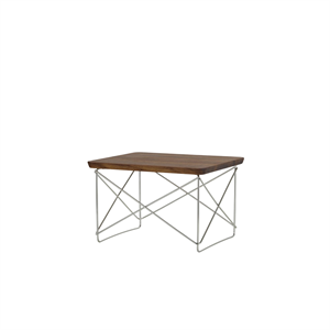 Vitra Occasional Table LTR Bedside Table/Side Table Dark Walnut/Stainless Steel