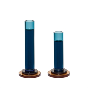 Hübsch Comet Candlestick Set of 2 Blue