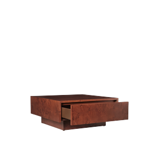 Ferm Living Burl Storage Coffee Table Dark Stained Burl Wood