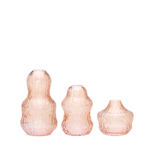Hübsch Fuyu Vase Set of 3 Brown