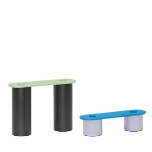 Hübsch Modu Candle Holder Set of 2 Blue/ Brown/ Green/ Purple