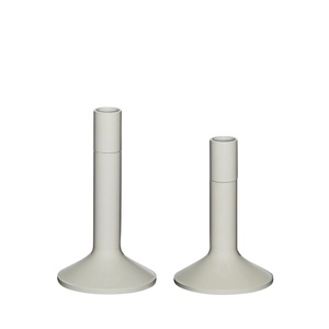 Hübsch Kindred Candle Holder Set of 2 Light Gray