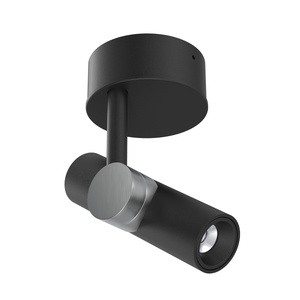 Linea Light Goose Wall Lamp Ø14 Black/ Brushed Nickel