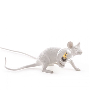 Seletti Mouse Lop Lying Down Table Lamp White